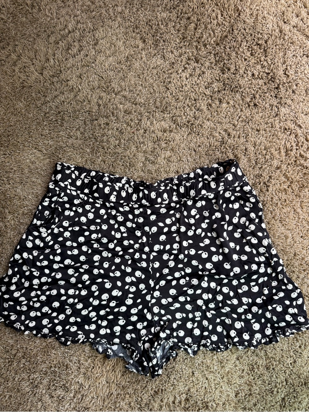 Maeve Anthropology Black and White Printed Women’s Shorts